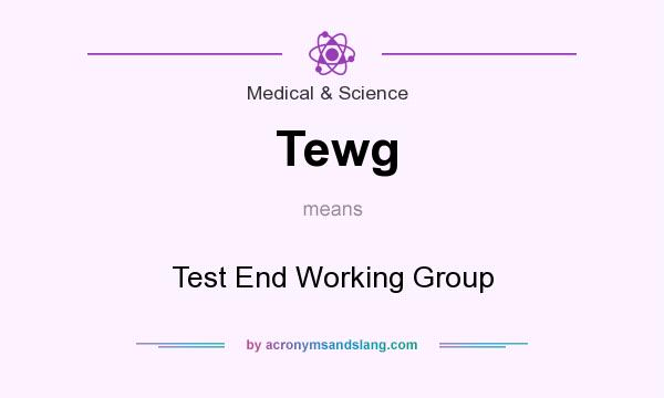 What does Tewg mean? It stands for Test End Working Group