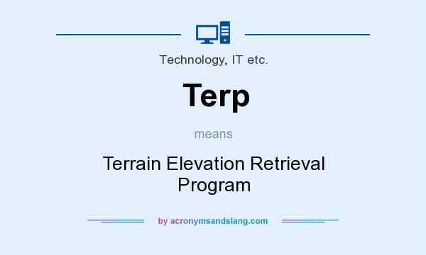 What does Terp mean? It stands for Terrain Elevation Retrieval Program