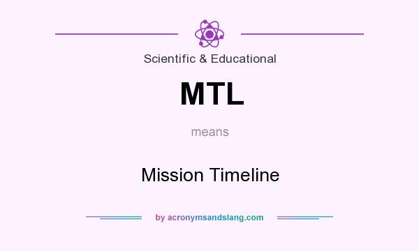 What does MTL mean? It stands for Mission Timeline