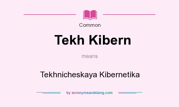 What does Tekh Kibern mean? It stands for Tekhnicheskaya Kibernetika