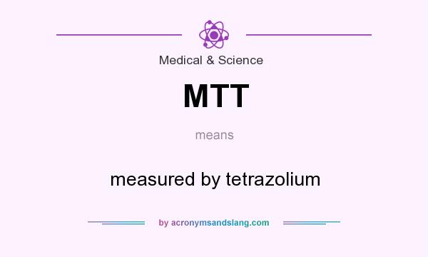 What does MTT mean? It stands for measured by tetrazolium