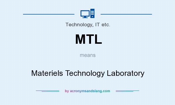 What does MTL mean? It stands for Materiels Technology Laboratory