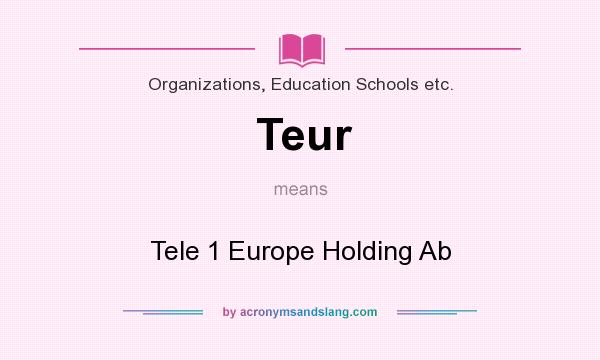 What does Teur mean? It stands for Tele 1 Europe Holding Ab