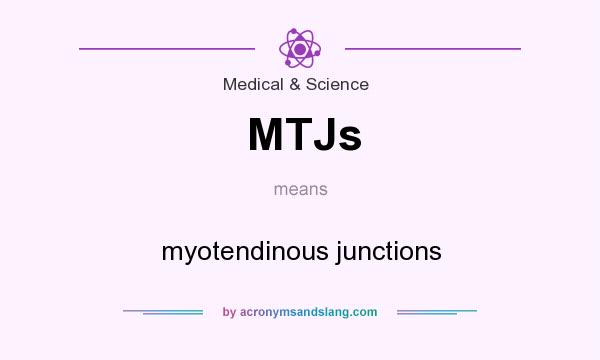 What does MTJs mean? It stands for myotendinous junctions