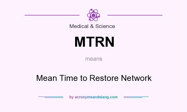 What does MTRN mean? It stands for Mean Time to Restore Network