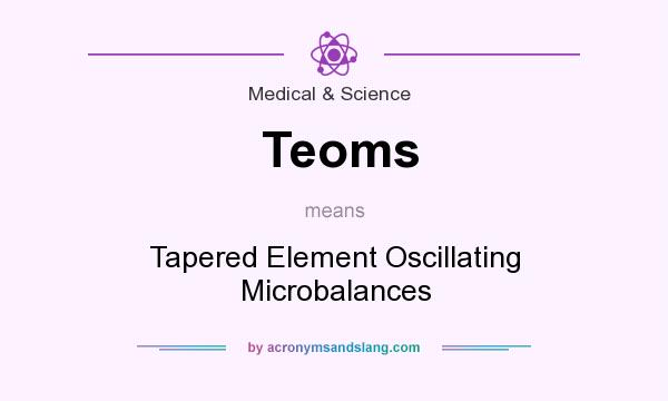 What does Teoms mean? It stands for Tapered Element Oscillating Microbalances