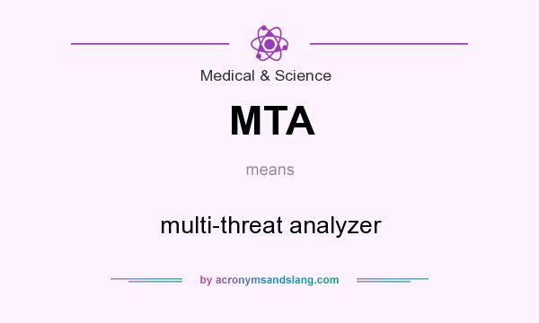 What does MTA mean? It stands for multi-threat analyzer