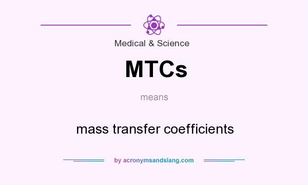 What does MTCs mean? It stands for mass transfer coefficients