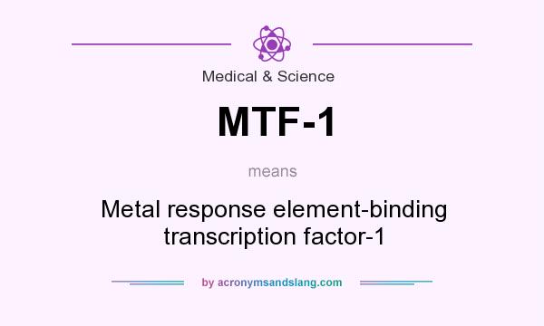 What does MTF-1 mean? It stands for Metal response element-binding transcription factor-1