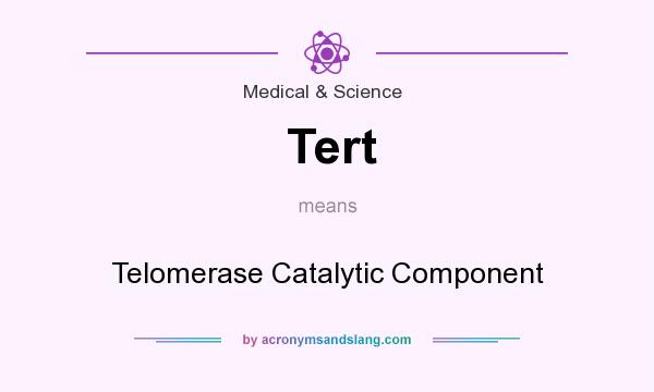 What does Tert mean? It stands for Telomerase Catalytic Component