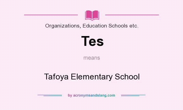 What does Tes mean? It stands for Tafoya Elementary School