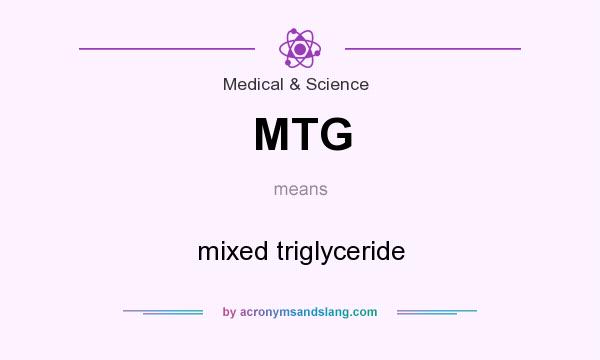 What does MTG mean? It stands for mixed triglyceride
