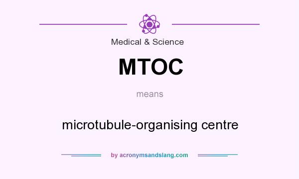 What does MTOC mean? It stands for microtubule-organising centre