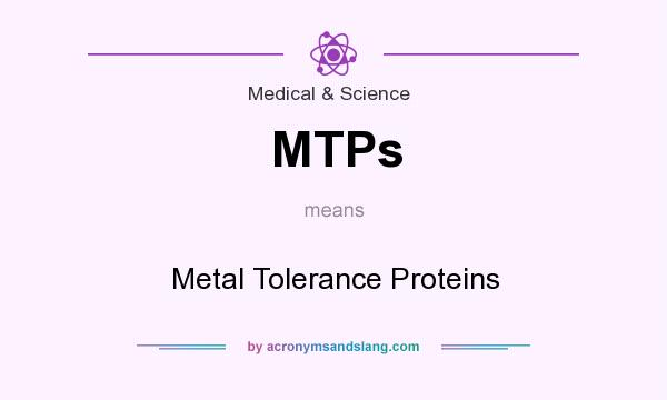 What does MTPs mean? It stands for Metal Tolerance Proteins