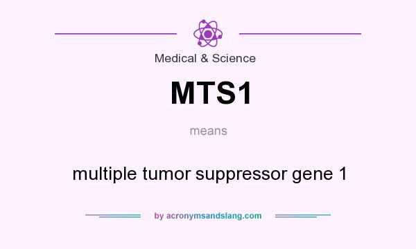 What does MTS1 mean? It stands for multiple tumor suppressor gene 1