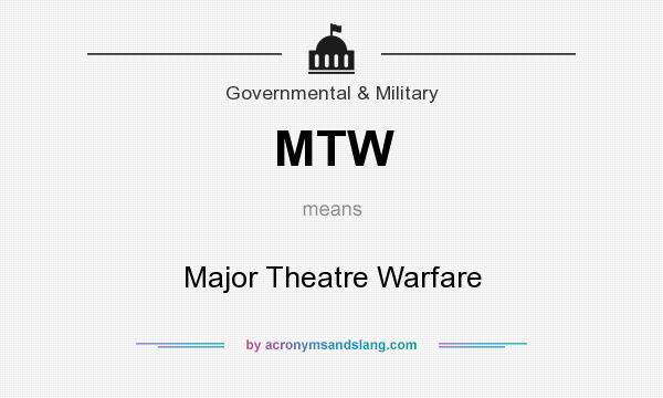 What does MTW mean? It stands for Major Theatre Warfare