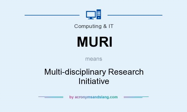 What does MURI mean? It stands for Multi-disciplinary Research Initiative