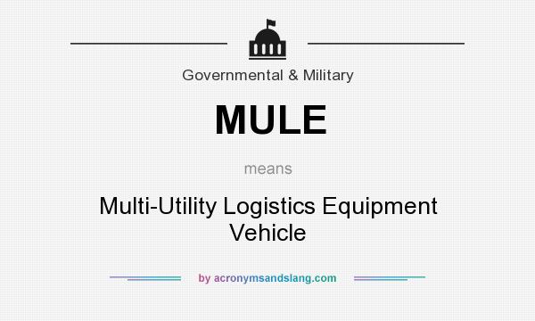 What does MULE mean? It stands for Multi-Utility Logistics Equipment Vehicle