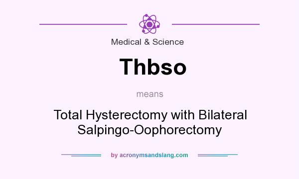 What does Thbso mean? It stands for Total Hysterectomy with Bilateral Salpingo-Oophorectomy