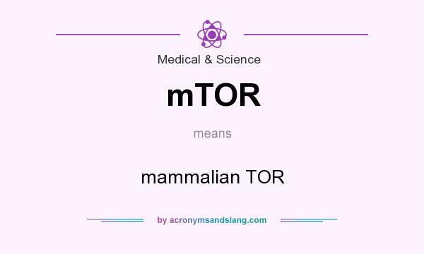What does mTOR mean? It stands for mammalian TOR