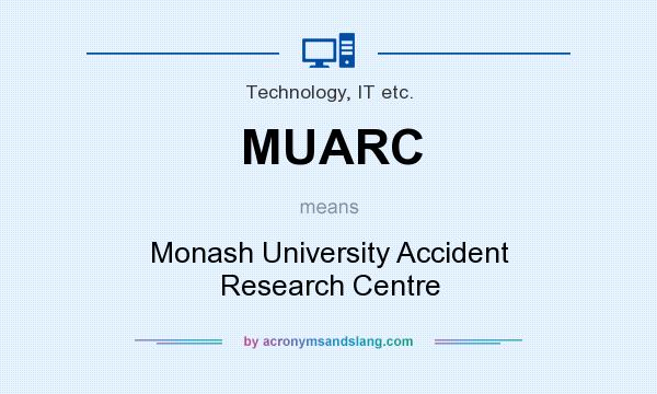 What does MUARC mean? It stands for Monash University Accident Research Centre