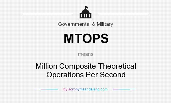 What does MTOPS mean? It stands for Million Composite Theoretical Operations Per Second