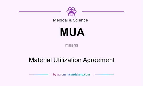 What does MUA mean? It stands for Material Utilization Agreement