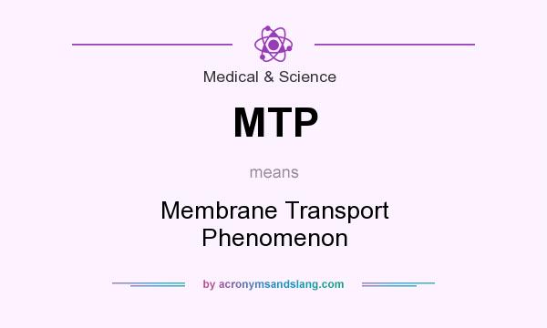 What does MTP mean? It stands for Membrane Transport Phenomenon