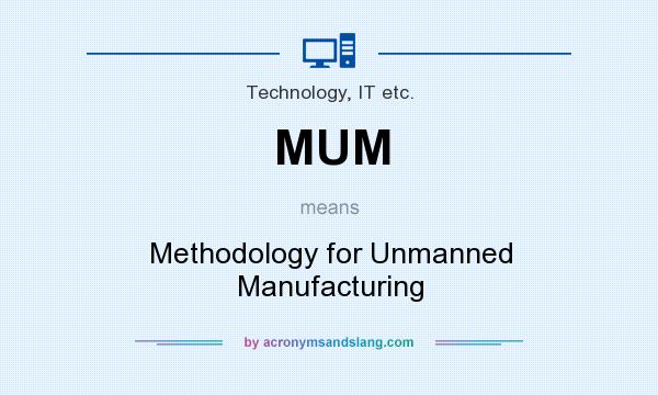 What does MUM mean? It stands for Methodology for Unmanned Manufacturing