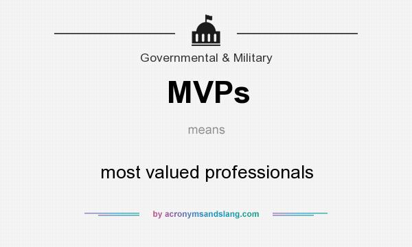 What does MVPs mean? It stands for most valued professionals