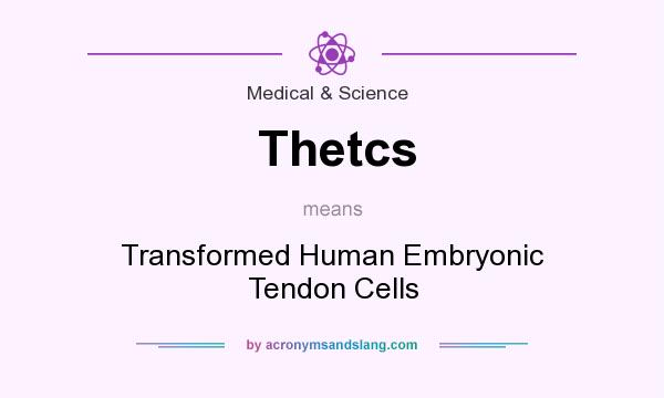 What does Thetcs mean? It stands for Transformed Human Embryonic Tendon Cells