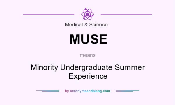 What does MUSE mean? It stands for Minority Undergraduate Summer Experience