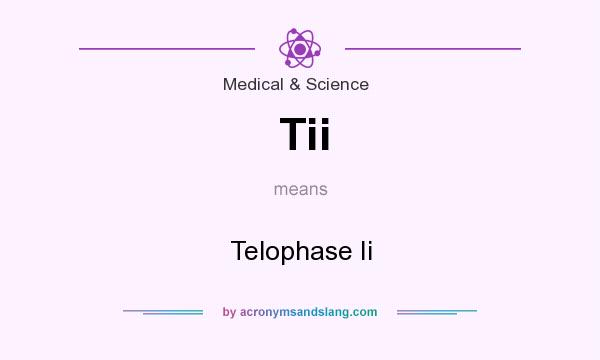 What does Tii mean? It stands for Telophase Ii