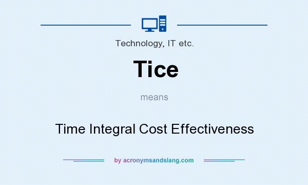 What does Tice mean? It stands for Time Integral Cost Effectiveness