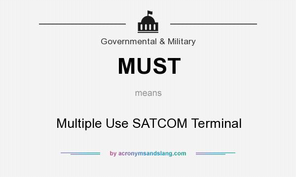 What does MUST mean? It stands for Multiple Use SATCOM Terminal