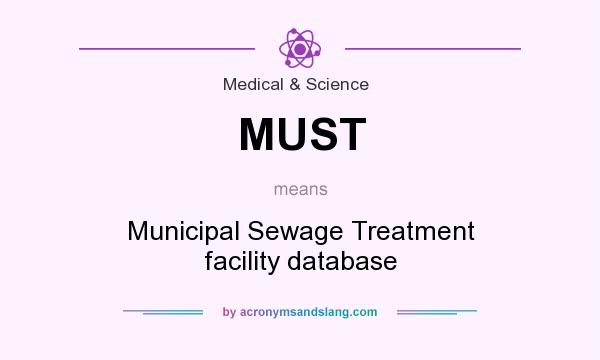 What does MUST mean? It stands for Municipal Sewage Treatment facility database