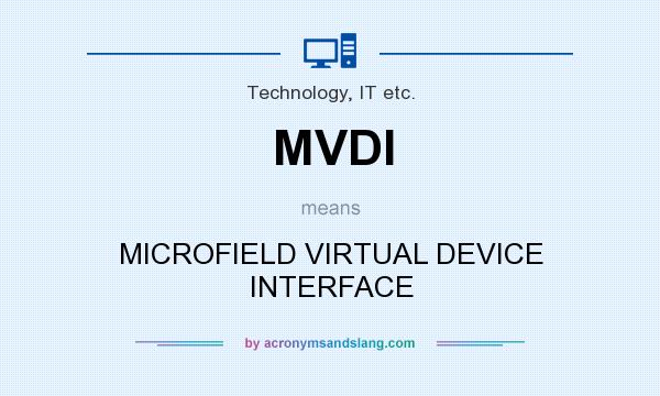 What does MVDI mean? It stands for MICROFIELD VIRTUAL DEVICE INTERFACE