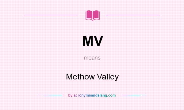 What does MV mean? It stands for Methow Valley