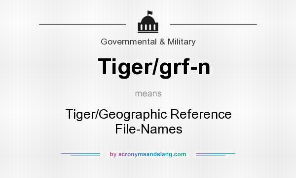 What does Tiger/grf-n mean? It stands for Tiger/Geographic Reference File-Names