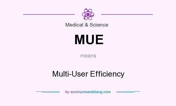 What does MUE mean? It stands for Multi-User Efficiency