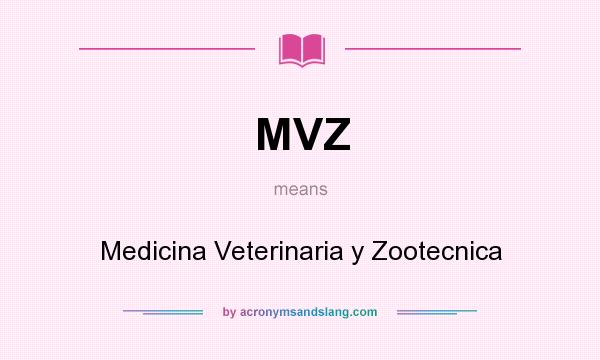What does MVZ mean? It stands for Medicina Veterinaria y Zootecnica