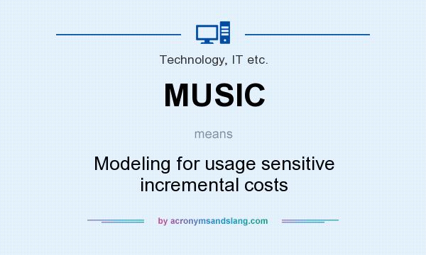 What does MUSIC mean? It stands for Modeling for usage sensitive incremental costs