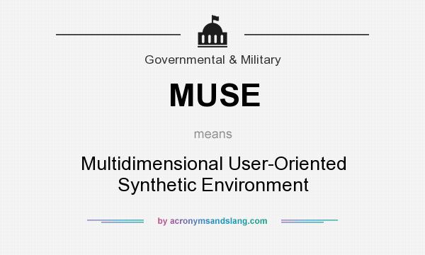 What does MUSE mean? It stands for Multidimensional User-Oriented Synthetic Environment