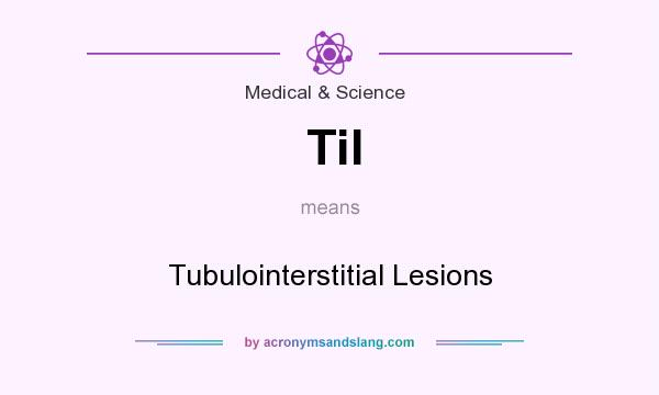 What does Til mean? It stands for Tubulointerstitial Lesions