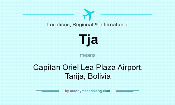 What does Tja mean? It stands for Capitan Oriel Lea Plaza Airport, Tarija, Bolivia
