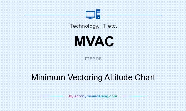 What does MVAC mean? It stands for Minimum Vectoring Altitude Chart