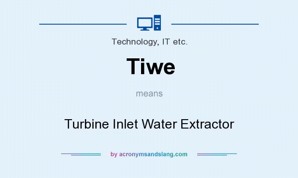 What does Tiwe mean? It stands for Turbine Inlet Water Extractor