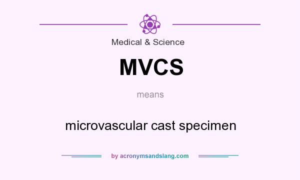 What does MVCS mean? It stands for microvascular cast specimen