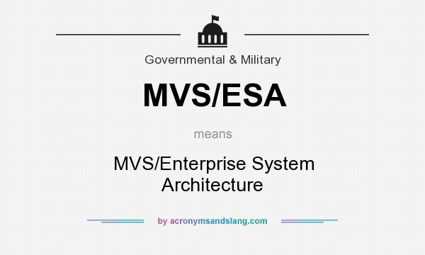 What does MVS/ESA mean? It stands for MVS/Enterprise System Architecture