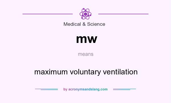 What does mw mean? It stands for maximum voluntary ventilation